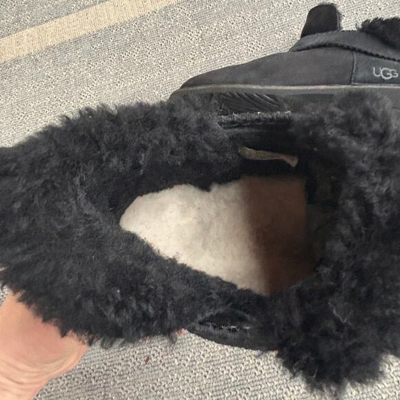 UGG MCKAY BOOTIES BLACK  SUEDE LEATHER SHEEPSKIN STYLE 1012358 WOMEN SIZE 10 10 - Picture 10 of 12